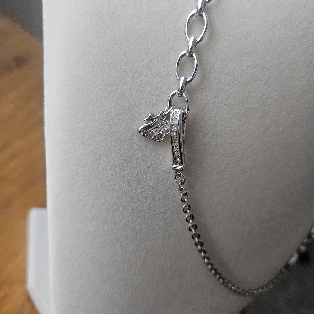 Swarovski Silver Emma Necklace with Crystal Accents - Picture 3 of 3